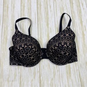 Victoria’s Secret Black & Tan Lace Lined Perfect Coverage Bra